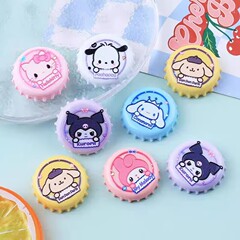 アニメ動物キャップdiyクリームゴム手作りアクセサリーヘアクリップコップ携帯ケースブローチアクセサリー樹脂アクセサリー