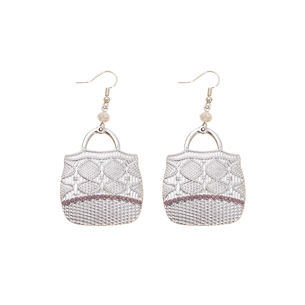 1 Pair Casual Simple Style Bag Alloy Drop Earrings display picture 7