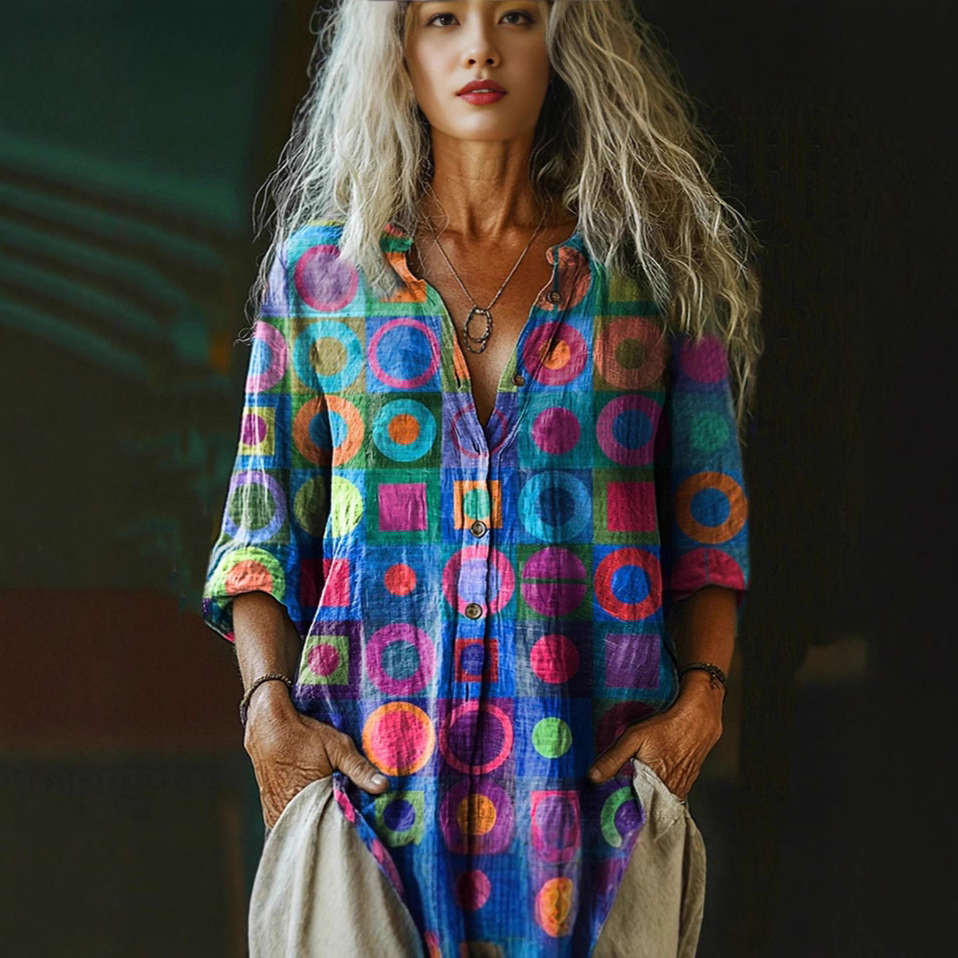 Cross-Border Simple Lapel Shirt for Women Autumn 2025 New Fashion Casual Drape Retro Shirt Long-Sleeved Top