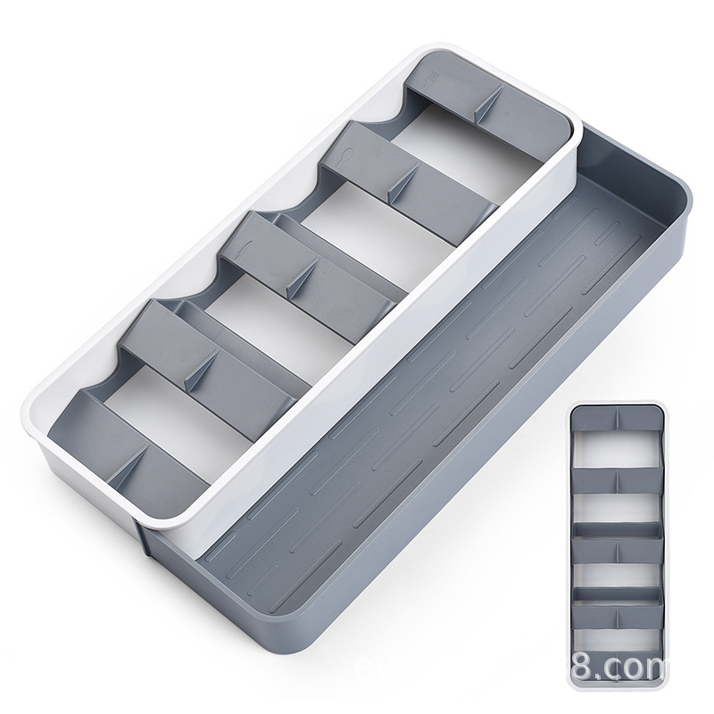 Juego de plástico de cocina transfronteriza, vajilla de instalación gratuita, estante para palillos, estante para cuchillos, tenedores y cucharas tipo cajón retráctil