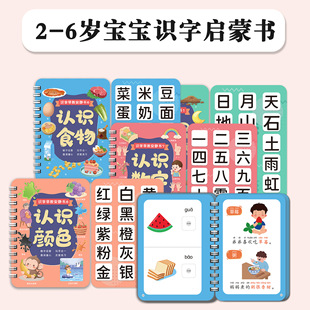 Literacy Early Education Quiet Book for Young Children Aged 3-6 Years Old Literacy Enlightenment Paste Tear-Off Book Educational Toys