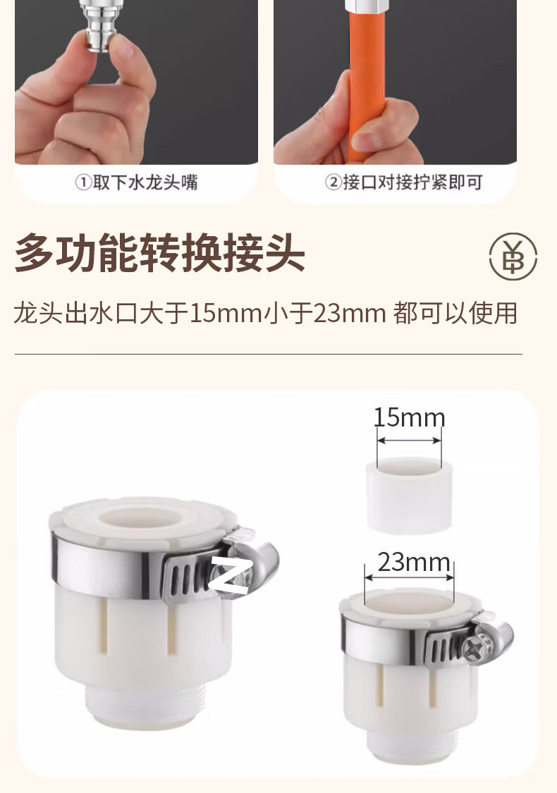 4-point extension pipe universal connection mop sink washing machine sanitary indirect water basin water pipe joint fixed showerhead pipe Application Scenario
