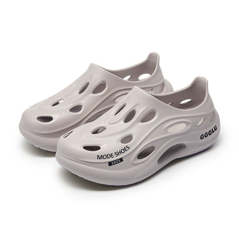 Sandals Men's Clogs Summer Outer Wear Wading Seaside Baotou Beach Sandals Thickened Soft Sole Driving Shoes