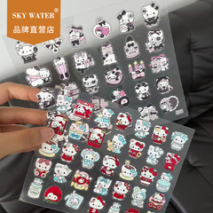 Sky爆款甜品kitty合集大尺寸手账贴纸6D立体浮雕ins风diy装饰贴纸