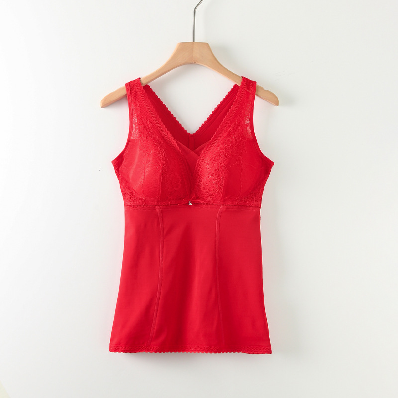 Red Benmingnian Bra Upper Body Shaping Clothes Women's Abdominal Large Size Fat mm200 Jin Warm Body Vest