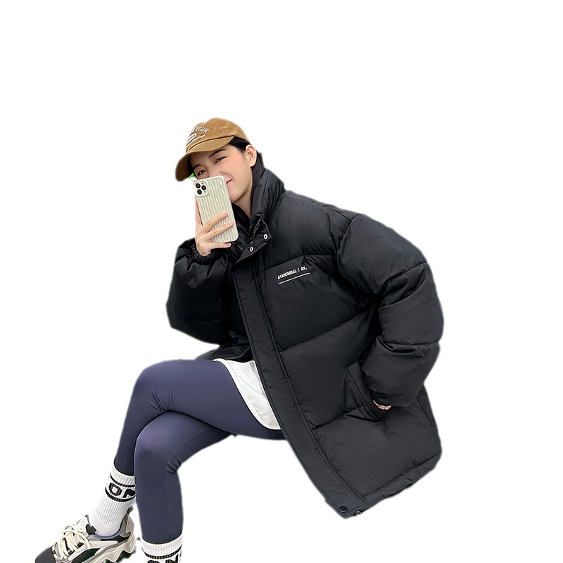 2023 inverno nuovo coreano allentato giù cappotto di cotone da donna di media lunghezza casual grande cappotto di cotone cappotto di cotone cappotto caldo_voghion.com