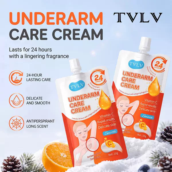 Cross-border bestseller TVLV underarm care cream, English version, removes odor, eliminates sweat, refreshing and non-greasy, wholesale from manufacturer