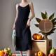 French-Style V-Neck Spaghetti Strap Dress, White Pleated Fashion Slimming Dress, Casual Versatile Loose Drape Dress