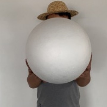 Blanco poli dragón tamaño sólido hueco bola de espuma DIY material boda ventana apoyos bola ESTRELLADO