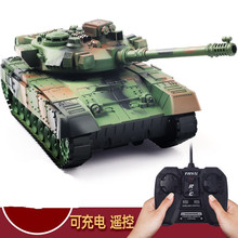 兒童遙控車坦克玩具遙控汽車軍事模型軍綠色電動裝甲車履帶式男孩