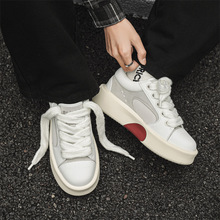 明星同款小众爱心厚底板鞋男女款休闲百搭增高鞋情侣面包鞋子5680