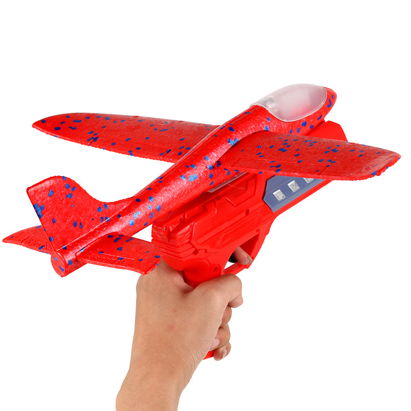 Transfronterizo mano lanza avión deslizante caída niño creativo espuma ametralladora avión juguetes al por mayor