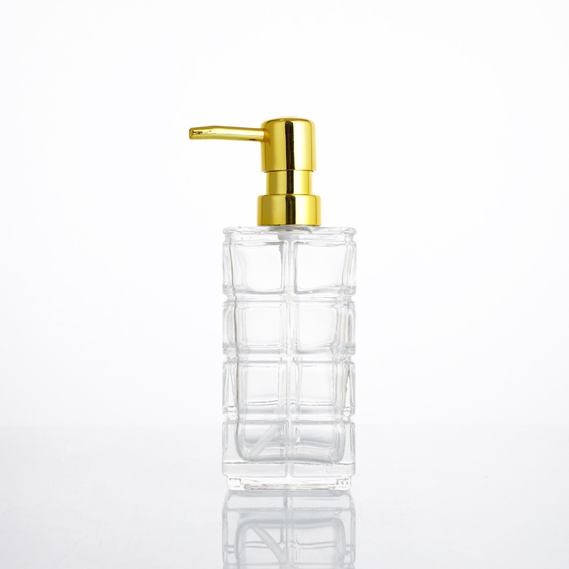 Botella de desinfectante para manos Botella de vidrio acondicionador de cabello champú de hotel Botella transparente de presión doméstica botella dividida de gel de baño image 16