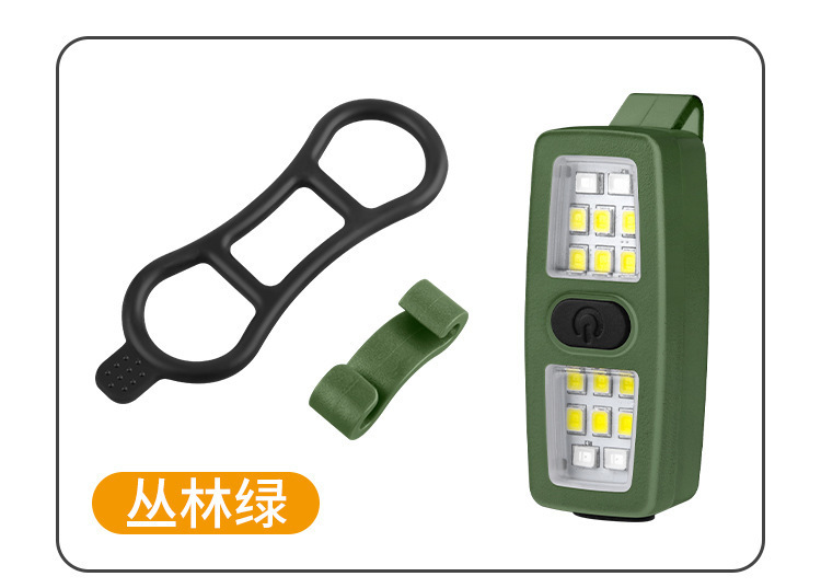 多功能自行车尾灯便携式户外LED夹子灯USB红蓝闪肩灯信号灯帽夹灯|undefined