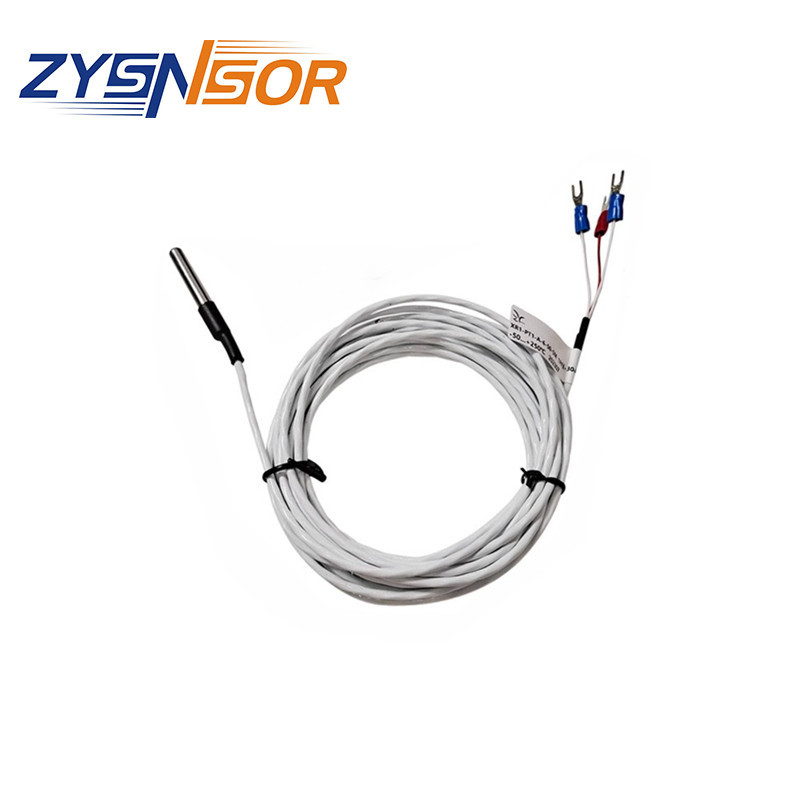 ZYSNSOR温度传感器-50-250度 6MM 出线5米TPFE PT100 管长50MM