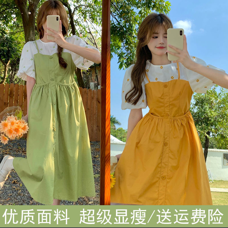 哺乳衣外出2022夏季辣妈新款法式气质孕妇宽松显瘦喂奶连衣裙夏装