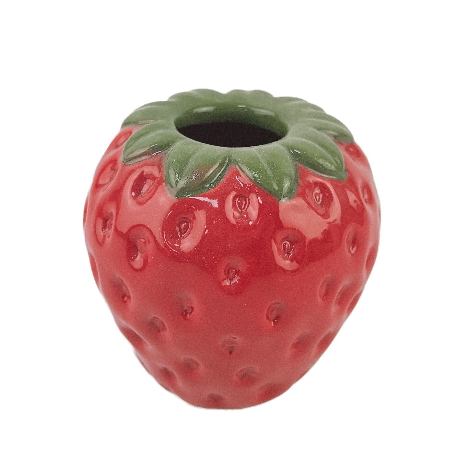 Cerámica de imitación de fresa de cerámica vasos de frutas estilo nórdico creativo encantador corazón de una niña