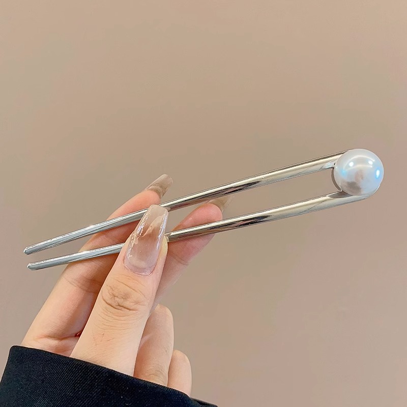 Nuevo estilo chino en forma de U pinzas de cabello de chicas bola de cabeza máquina de cabello insertado peine de alta sensación de cabeza trasera pinzas fijas