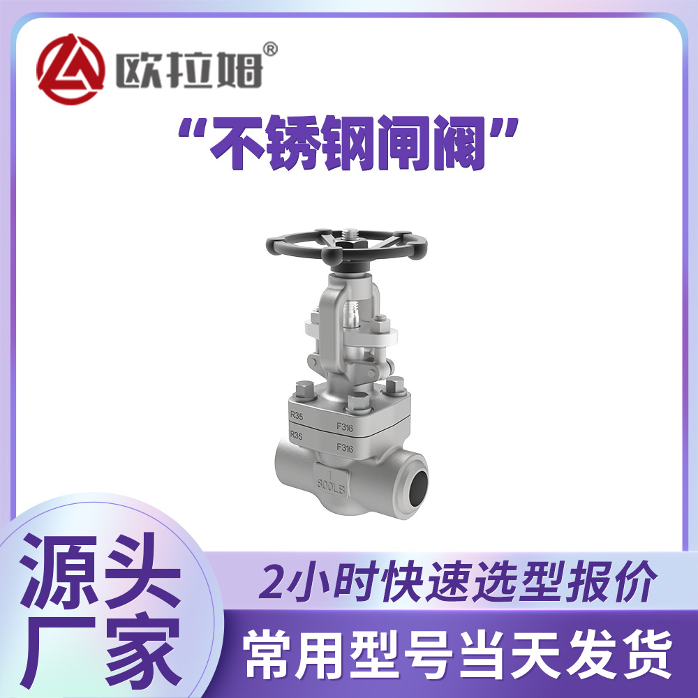 锻钢不锈钢闸阀 F316材质 Z61y小口径阀门 减压装置 欧拉姆供应
