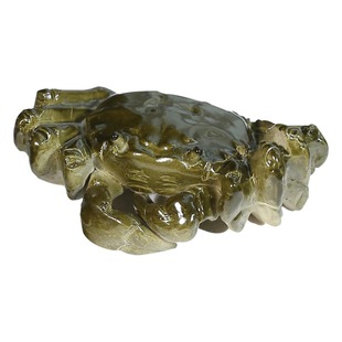 Yixing purple sand tea pet color crab small ornaments sculpture hairy crab eight directions to money creative tea table can be raised Wholesale