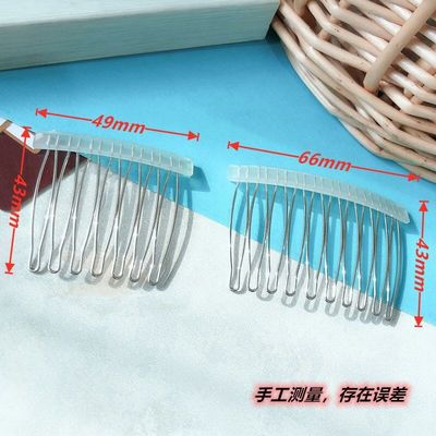 Korean Edition Hairdressing Stainless steel Combs Insert comb 7 Chainring Combs Bangs bride Simplicity Head ornament