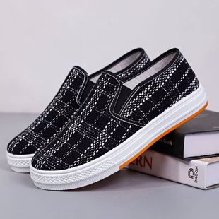 Aerospace 2023 New Style Spring and Summer Women's Shoes Flats Korean Style Fashionable and Comfortable Old Beijing Casual Shoes