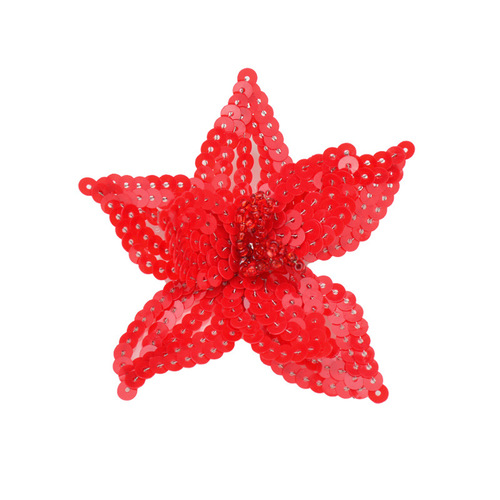 3D wire handmade beaded sparkly colored flowers cherry fabric patch fashion headband shoe flower bag accessory