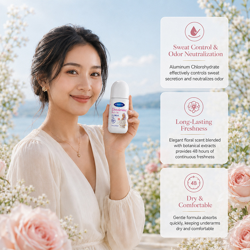 KORMESIC Fragrancia Floral Antiperspirante Bola Desodorante Refrescante Fragrancia Desodorante Comercio Exterior Transfronterizo Wholesale