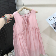 Little Girls' Summer Beach Vacation Dress, Children's Princess Dress, Backless Dress for Toddlers, Beach Cover-up, Exports