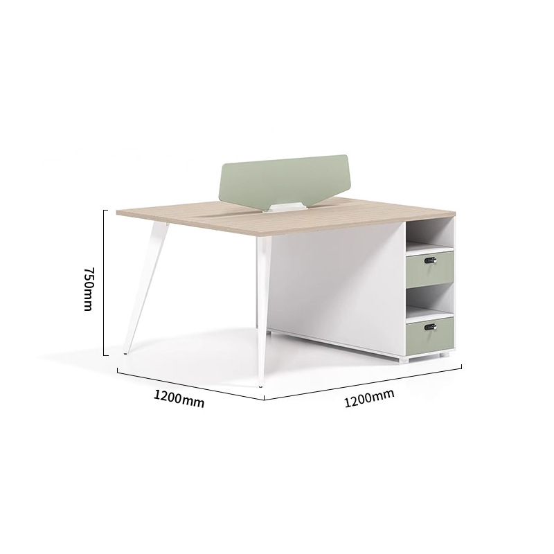 Mesa y silla de oficina simple y moderna de personal combinada tarjeta de trabajo de cuatro personas doble mesa de computadora de posición única
