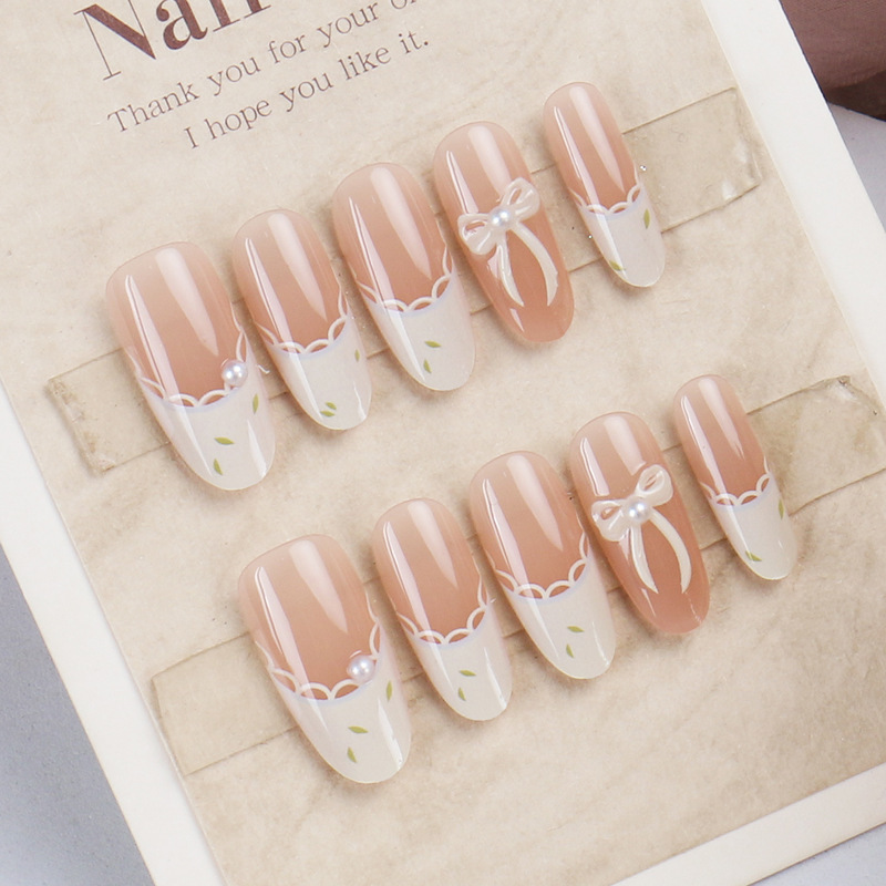 Spring and Summer Explosions Wearing Nail Nails Advanced Sense Lace French Nail Art Patch Little Red Riding Book Sweet Girl Wearing Fake Nails Spring and Summer Explosions Wearing Nail Nails Advanced Sense Lace French Nail Art Patch Little Red Riding Book Sweet Girl Wearing Fake Nails