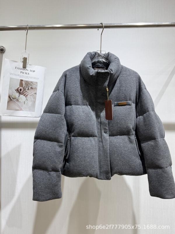 亚马逊跨境外贸LP系列装2025秋冬新款山羊绒面料立领鹅绒服外套|undefined