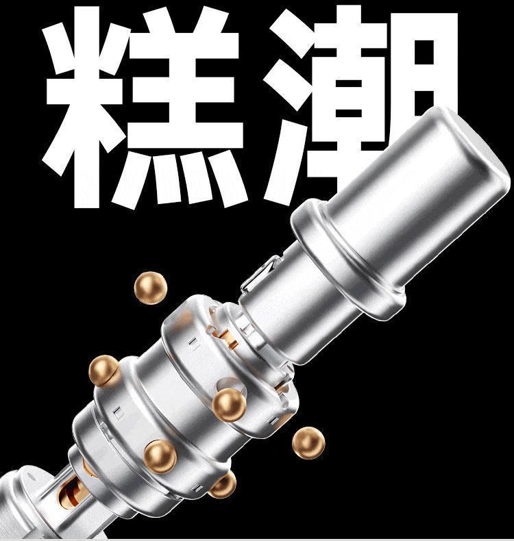 Ji Jinghong Bead Stick Telescopic Sucking Vibrator in Purple ABS and Liquid Silicone — detail image 9