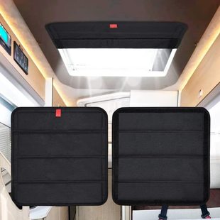 RV Sky Curtain Вентилятор Оконная крышка Солнечная занавеска Затемнение Слепой Кемпинг Трейлер Крышка вентилятора Конфиденциальная занавеска Магнитный солнцезащитный козырек