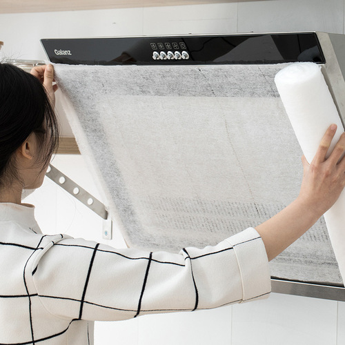 Range hood oil-proof cover smoker filter high temperature resistant kitchen fireproof filter membrane non-woven oil smoke absorbent paper