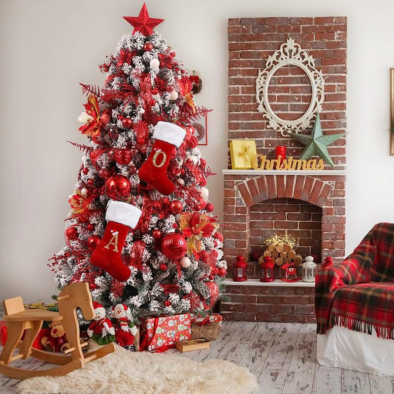 大きいサイズのクリスマスの靴下クリスマスの装飾の刺繍のアルファベットのニットのクリスマスの靴下のアルファベットの靴下のクリスマスのペンダントのプレゼントの袋|undefined
