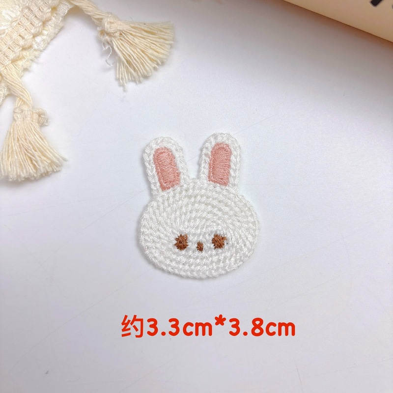 漫画刺繍クマウサギ猫 DIY 女の子帽子ヘアピン衣類靴下アクセサリーアクセサリーニット刺繍|undefined
