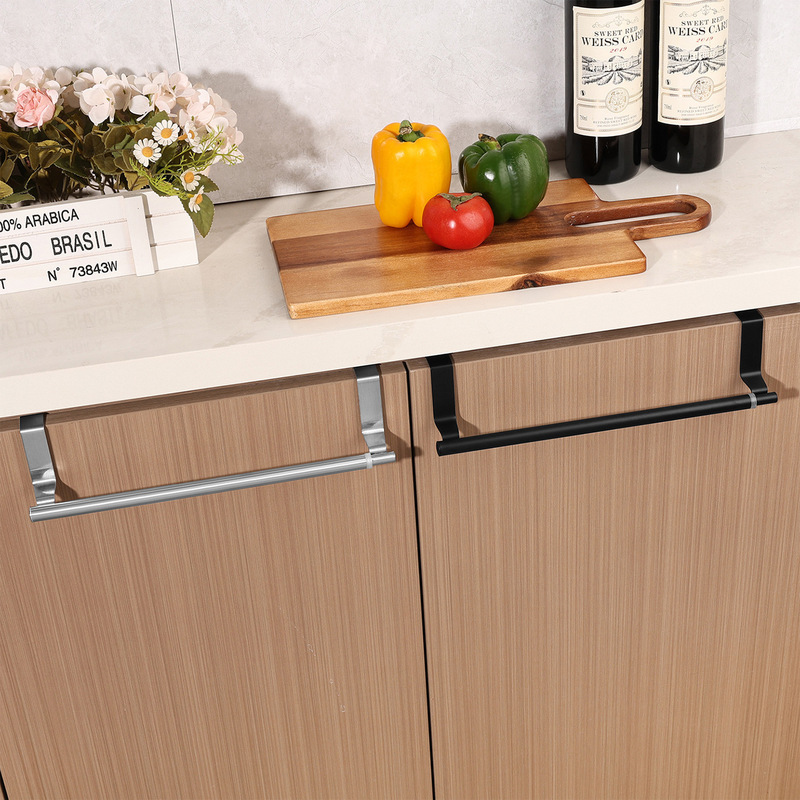 Stainless Steel Towel Rack, Kitchen and Bathroom Cabinet Door Gap Hook Bracket, No-Drill Telescopic Hanging Rod, Balcony Window Gap Bracket Stainless Steel Towel Rack, Kitchen and Bathroom Cabinet Door Gap Hook Bracket, No-Drill Telescopic Hanging Rod, Balcony Window Gap Bracket