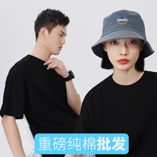 T-shirt custom heavy cotton class clothes short sleeve round neck advertising shirt wholesale shoulder printing logo work clothes custom