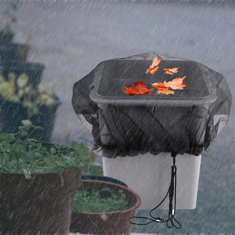 户外花园下雨天雨桶过滤网罩用保护网防蚊防虫水桶网罩保护罩定制