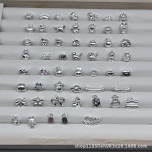 S999足银傲娇猫法棍猫蝴蝶结风铃海豚生肖马年DIY配件手工编织饰