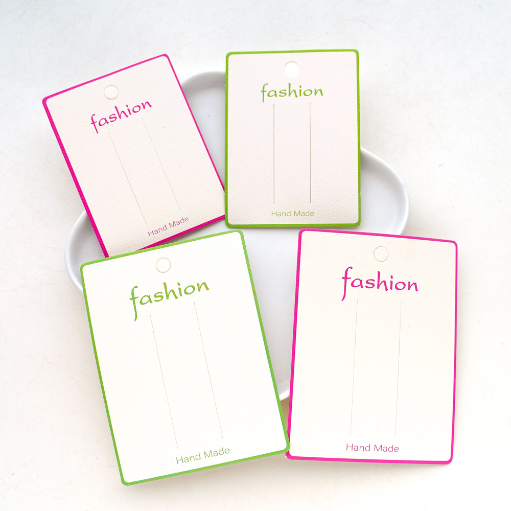 耳环卡纸批发新款首饰包装卡片简约耳钉发夹项链纸卡通用饰品卡片