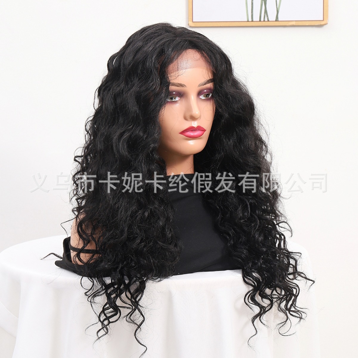 NEWLOOK nuevo tipo de pelucas onduladas largas transfronterizas europeas y estadounidenses, cubierta de encaje de cabello real.