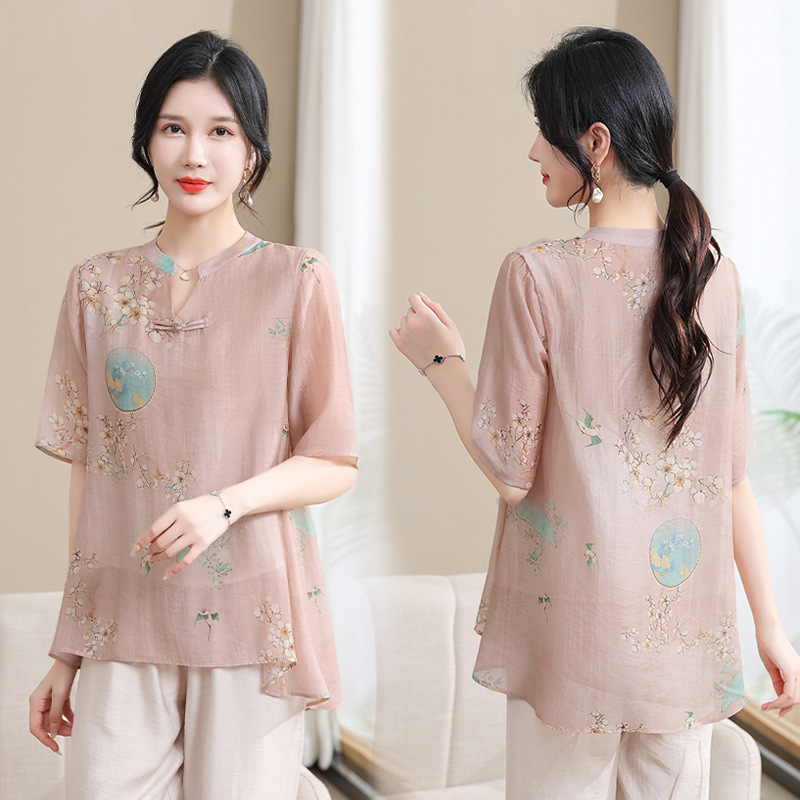 C6969 720K ÁO THUN NỮ SUZTDI BIG SIZE NGOẠI CỠ NGẮN TAY MÙA HÈ TRUNG NIÊN THỜI TRANG NỮ G02 SẢN PHẨM MỚI