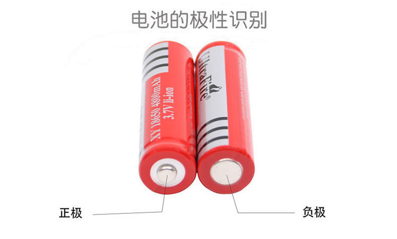 厂家直销18650锂电池3.7V大容量头灯风扇平头尖头手电筒充电电池详情4