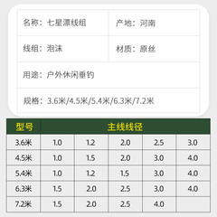 七星漂成品線組 高靈敏度套裝 全套釣鯽魚台釣野釣主線組線