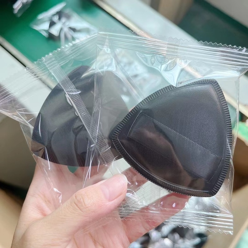ブラックパイナップルパウダーパフ、超ソフト、ノンイーティングリキッドファンデーションパフ、ブラックトライアングルパウダーパフ、ブラックパイナップルマシュマロエアクッション|undefined