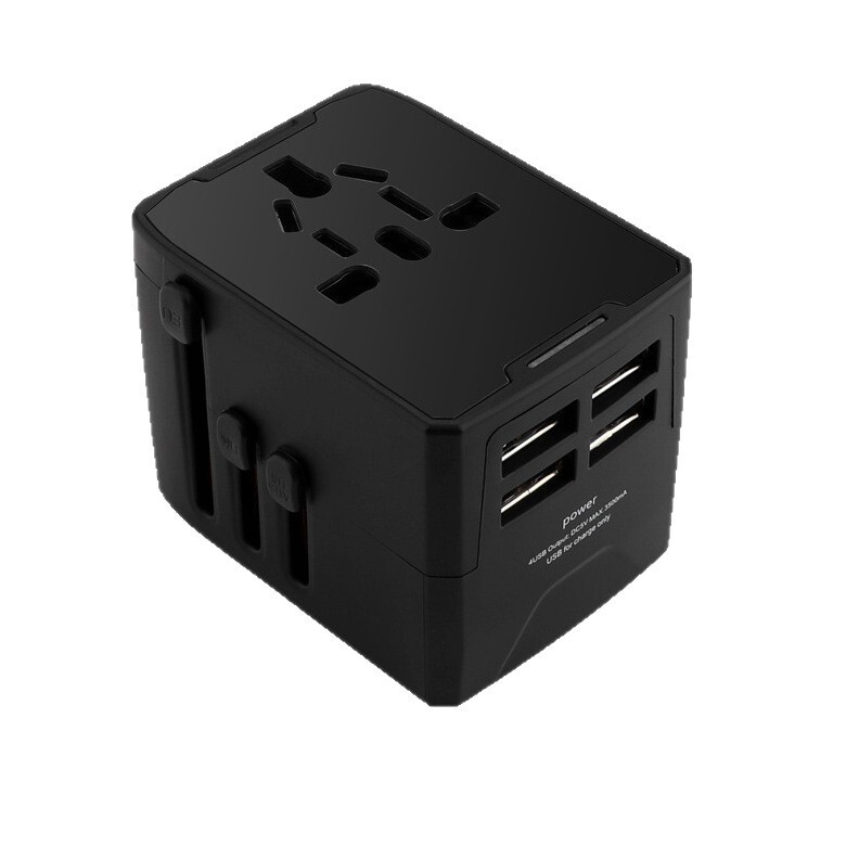 Multifunctional Travel Adapter 4Usb Charger Us/Eu/Au/Uk/Eu Standard Conversion Plug 520 Charging Stand