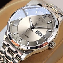 男款手表全自动非机械表钢带商务防水石英腕表高级感男士正品名牌