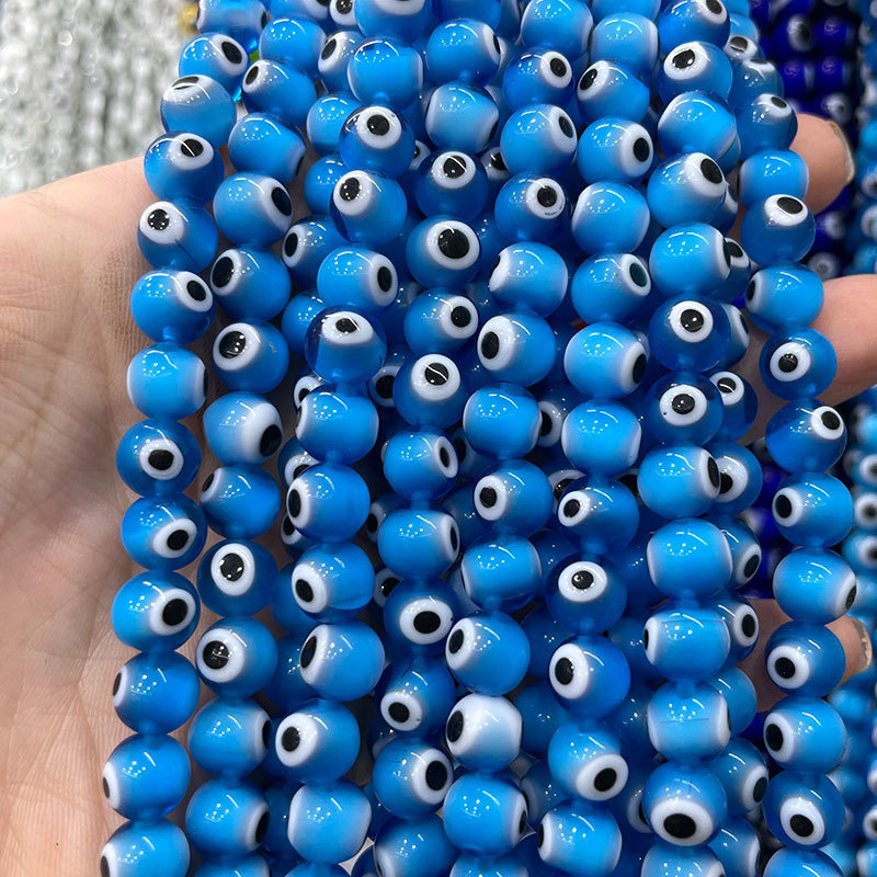 Cuentas de vidrio turcas con diseño de ojo turco, cuentas sueltas de colores, cuentas pequeñas, accesorios de joyería DIY, cuentas de vidrio image 21